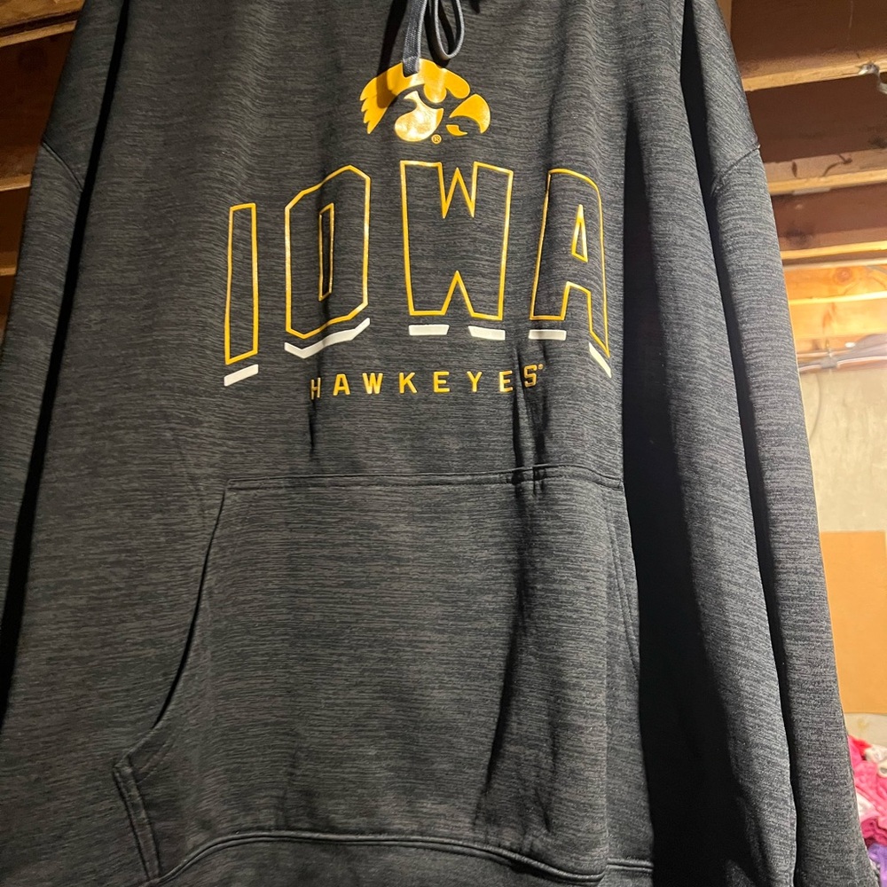 Russell Athletic Iowa Hawkeyes Black and Gold Hoodie